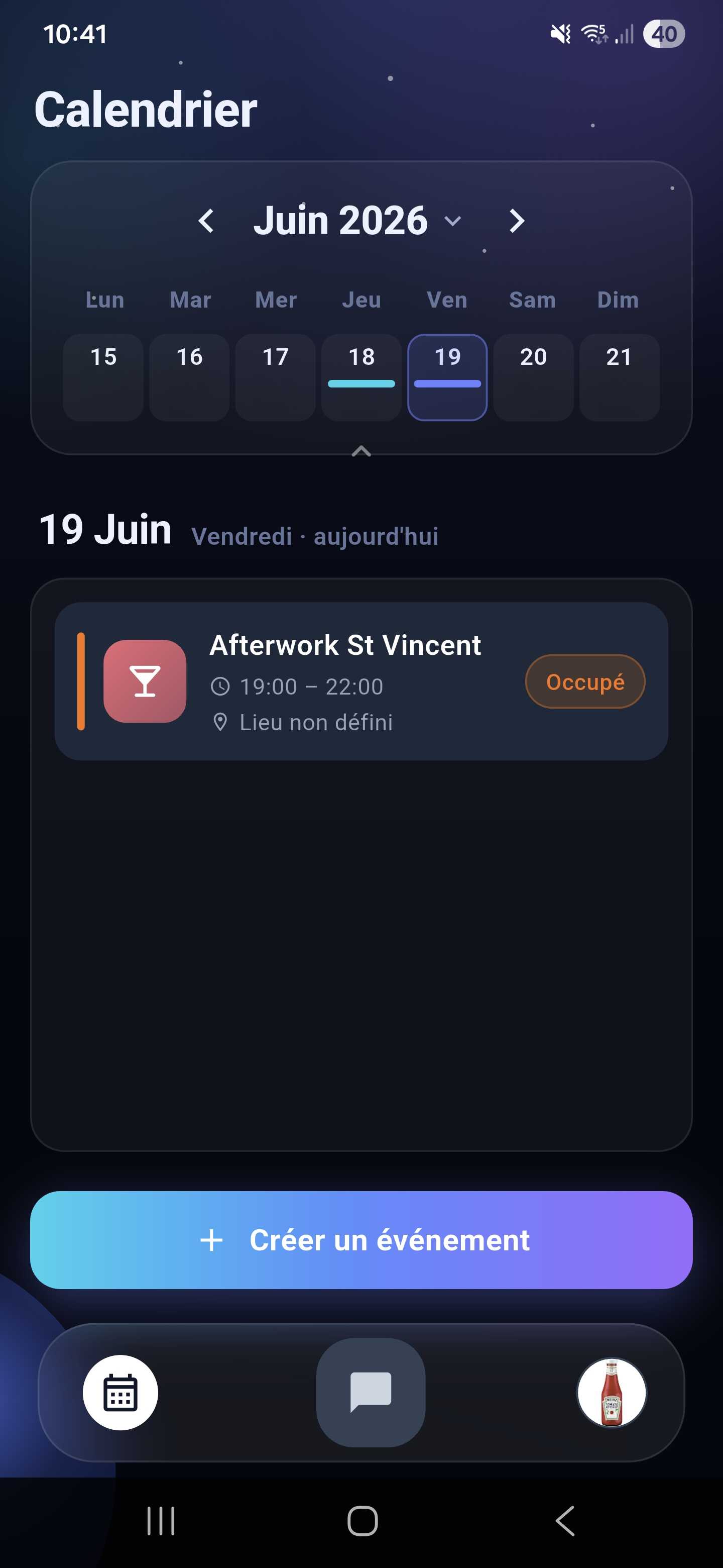 Calendrier des événements Plan-it